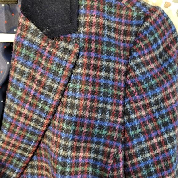 TALBOTS MISTLETOE PLAID SHETLAND WOOL BLAZER 10P - Picture 3 of 7